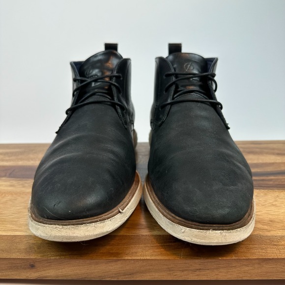 Mens Cole Haan Grand.Os Black Leather Comfort Chukka Ankle Boots Size 10.5 W GUC main image 8